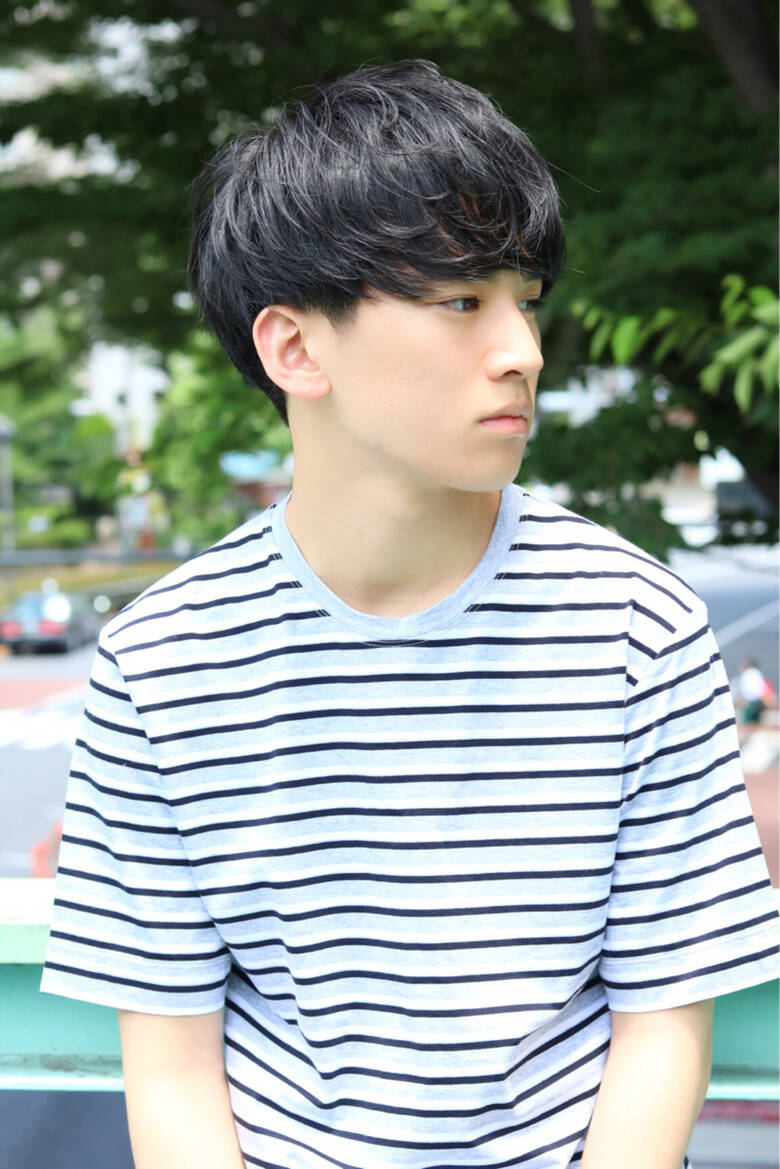 パーマ ボーイッシュ ショート メンズ Navy 恭平 Hair