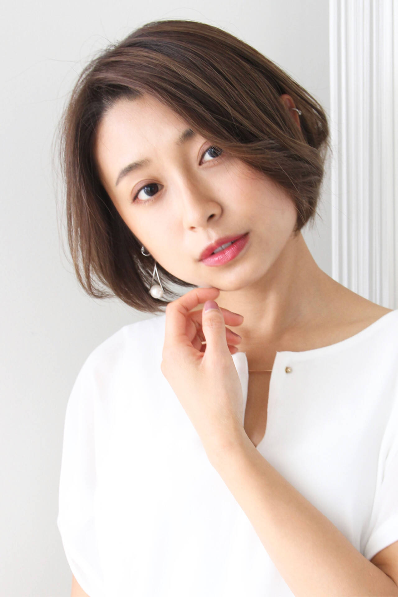 髪型 ボブ 毛先パーマ