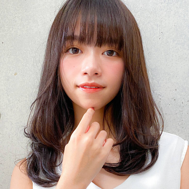 レイヤーカット セミロング セミディ 小顔 Agnos 青山 石川 卓弥 Agnos青山店長 小顔レイヤー Hair