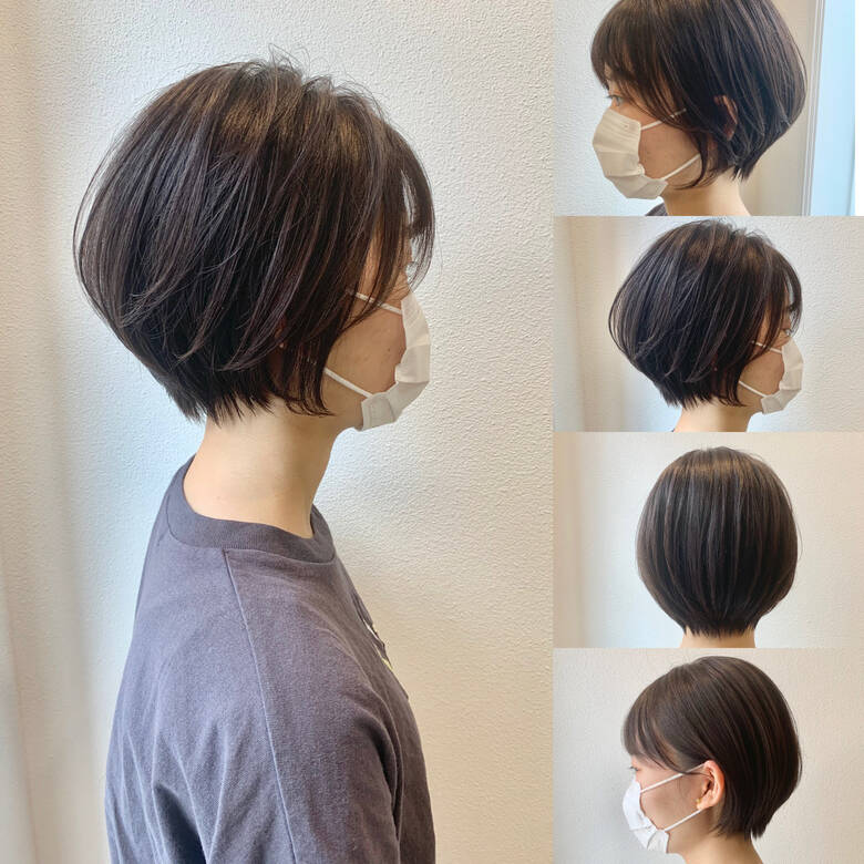 切りっぱなしボブ フェミニン ベリーショート インナーカラー Salowin 池袋 Soshi 5637 Hair