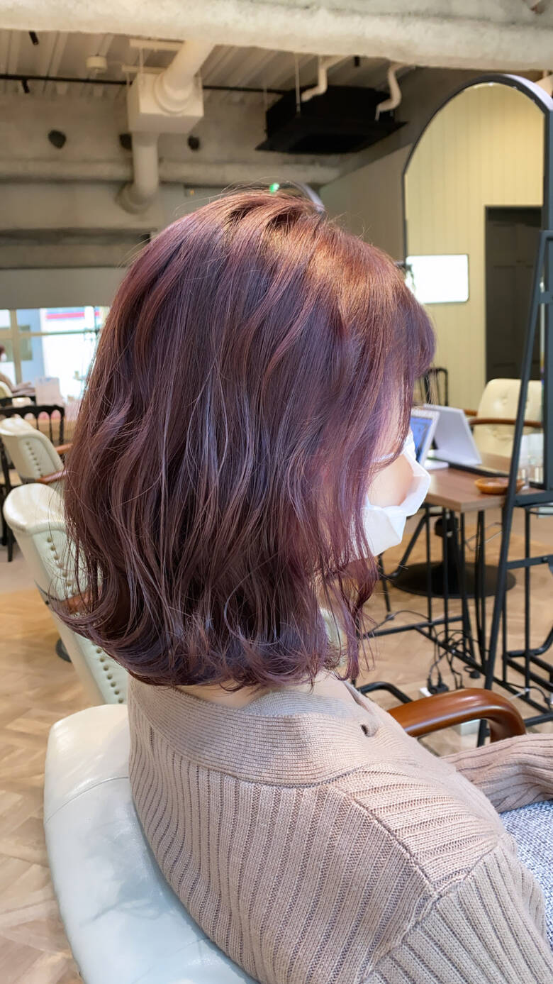 ラベンダーピンク ラベンダーカラー インナーカラー ボブ Shiro Shinjuku Shiro Shinjuku 森田 涼介 Hair