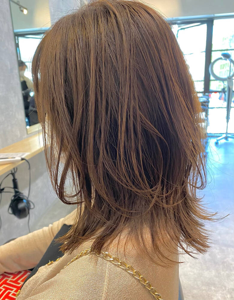 ニュアンスウルフ オリーブベージュ ナチュラル ウルフレイヤー Ori Kobe 井上 博貴 Hair