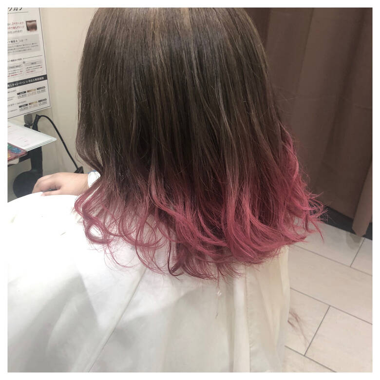 ミディアム グラデーションカラー エレガント 切りっぱなしボブ Lee 枚方店 熊谷大樹 Hair ミディアム グラデーションカラー エレガント 切りっぱなしボブ Lee 枚方店 熊谷大樹 Hair