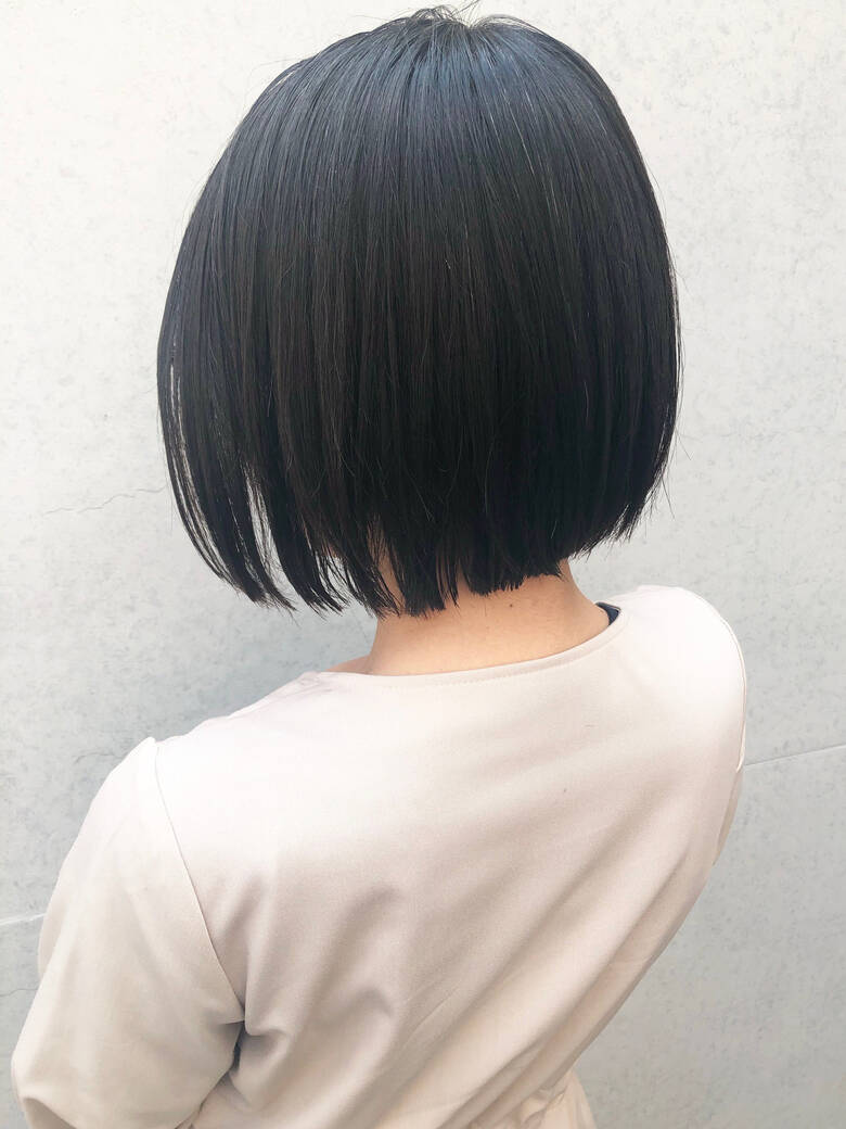 切りっぱなしボブ ボブ 黒髪 イメチェン モリオフロムロンドン成増3号店 玉井千咲 Hair