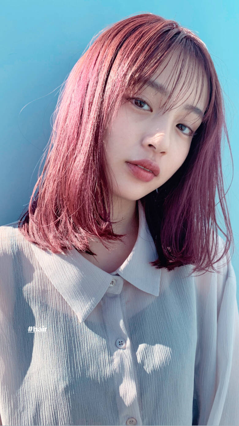 秋 ヘアカラー ピンク デート Luxe 井上 彩 Hair 秋 ヘアカラー ピンク デート Luxe 井上 彩 Hair