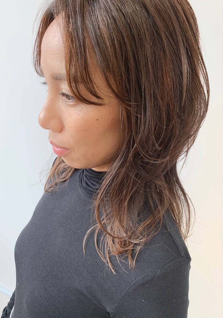 ナチュラル ロング インナーカラー ウルフカット Hair Brace Natsuki Hair