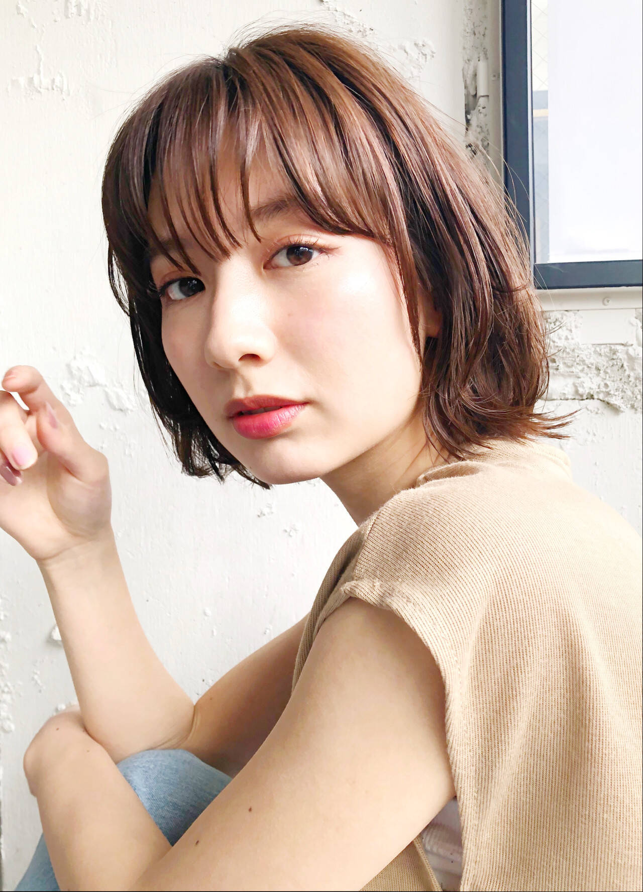 髪型 ボブ 鎖骨