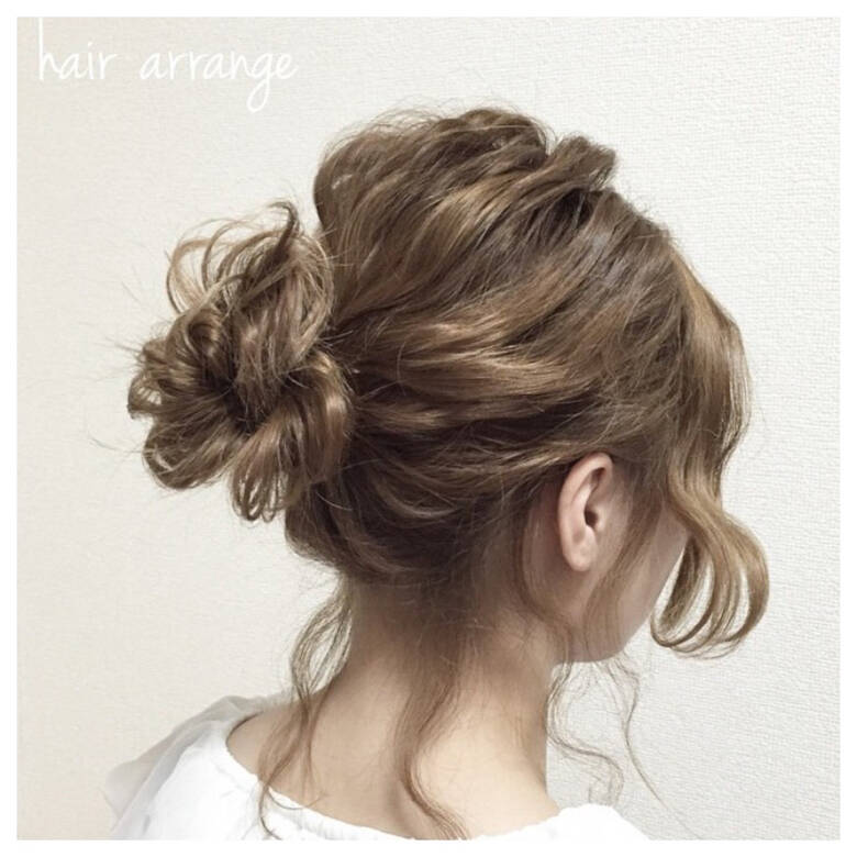 お団子 ヘアアレンジ 波ウェーブ ミディアム Magnet Hair Chiaki 1185 Hair お団子 ヘアアレンジ 波ウェーブ ミディアム Magnet Hair Chiaki 1185 Hair