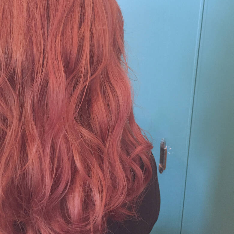 レッド ピンクアッシュ セミロング ピンク Hair Sophis Tomomo Hair