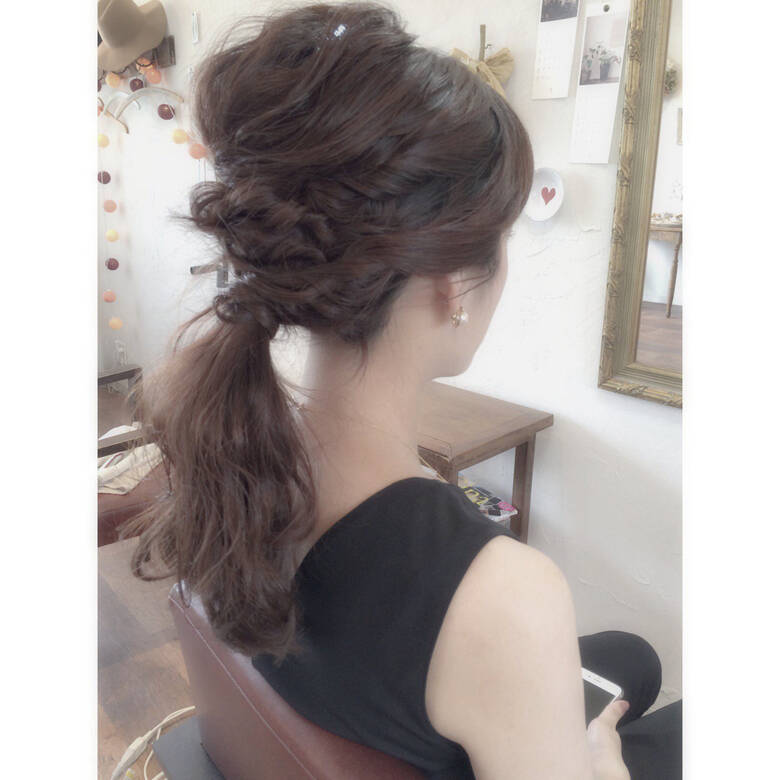 ヘアアレンジ セミロング ショート 結婚式 Noelle インスタ Michiko K 川内道子 Instagram Michiko K Hair