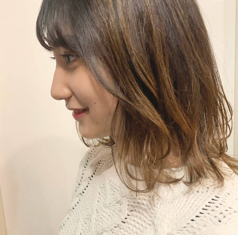 ミディアム エレガント ゆるウェーブ カロンヘアリゾート ささや まこ Hair