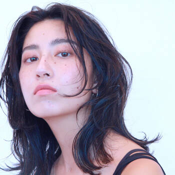 モテる黒髪 前髪なしミディアムヘアスタイル アレンジカタログ Hair