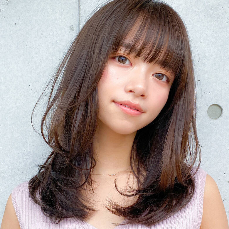 セミロング 小顔 コンサバ セミディ Agnos 青山 石川 卓弥 Agnos青山店長 小顔レイヤー 51 Hair