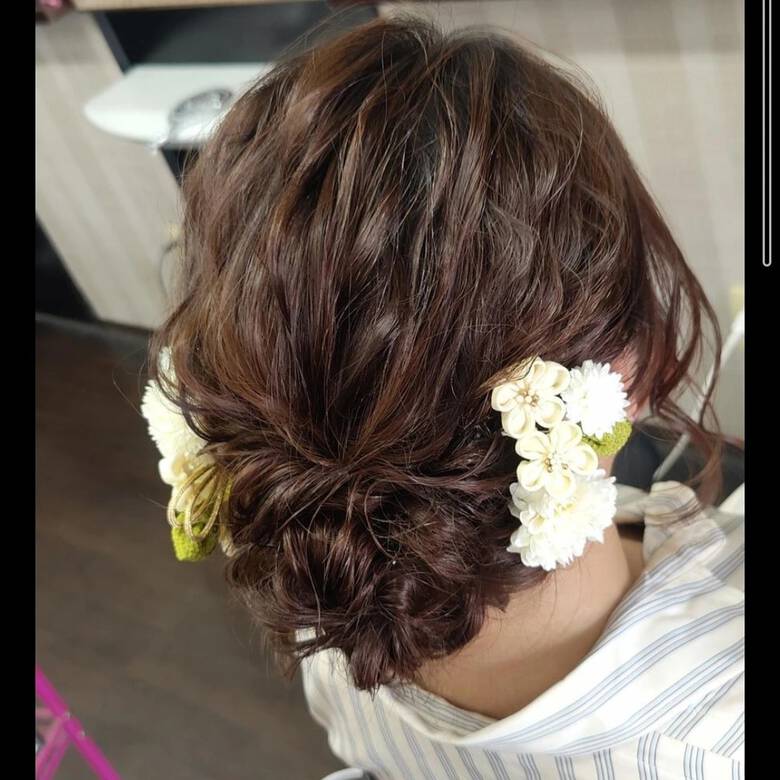 成人式ヘアメイク着付け ヘアセット ナチュラル ヘアアレンジ リンクス美容室 Rumilinks美容室 Hair