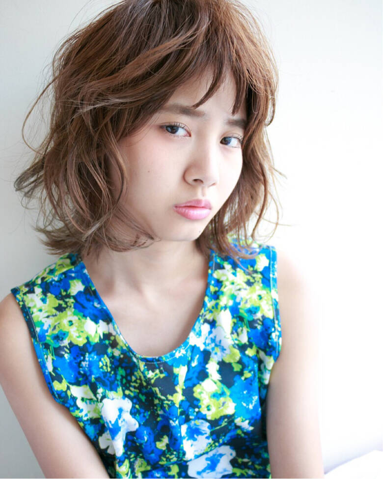 パーマ ミディアム 前髪あり 外国人風 Magnet Hair Chiaki Hair