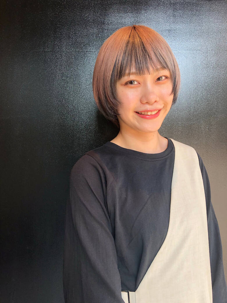 ハイトーンカラー ボブ ペールピンク モード Nicole 清原 崇弘 Hair