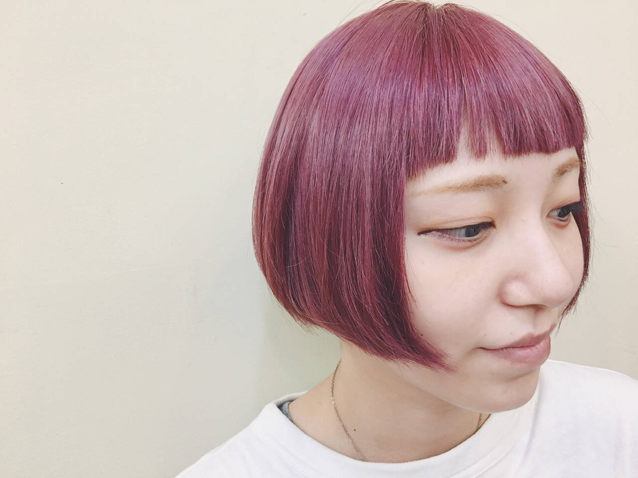 髪型 ボブ オン眉