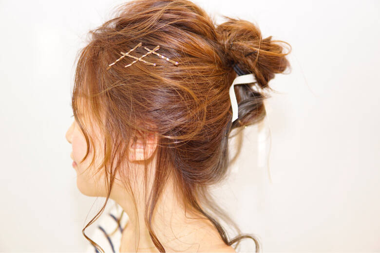 ショート ヘアアクセ ヘアアレンジ ヘアピン Hair Make Earth北浦和店 山口 卓哉 Earth北浦和店 1907 Hair