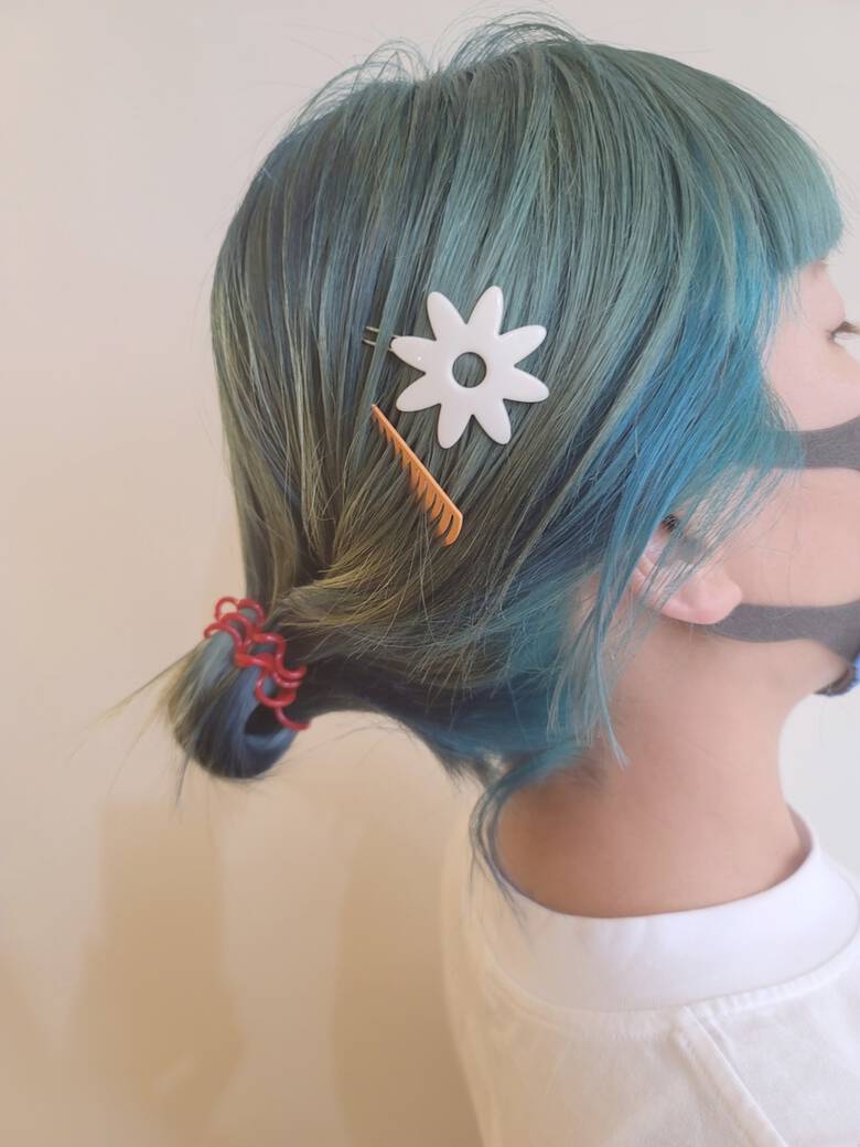 韓国ヘア エメラルドグリーンカラー モード ヘアアレンジ Avant Naoko Miura 6457 Hair