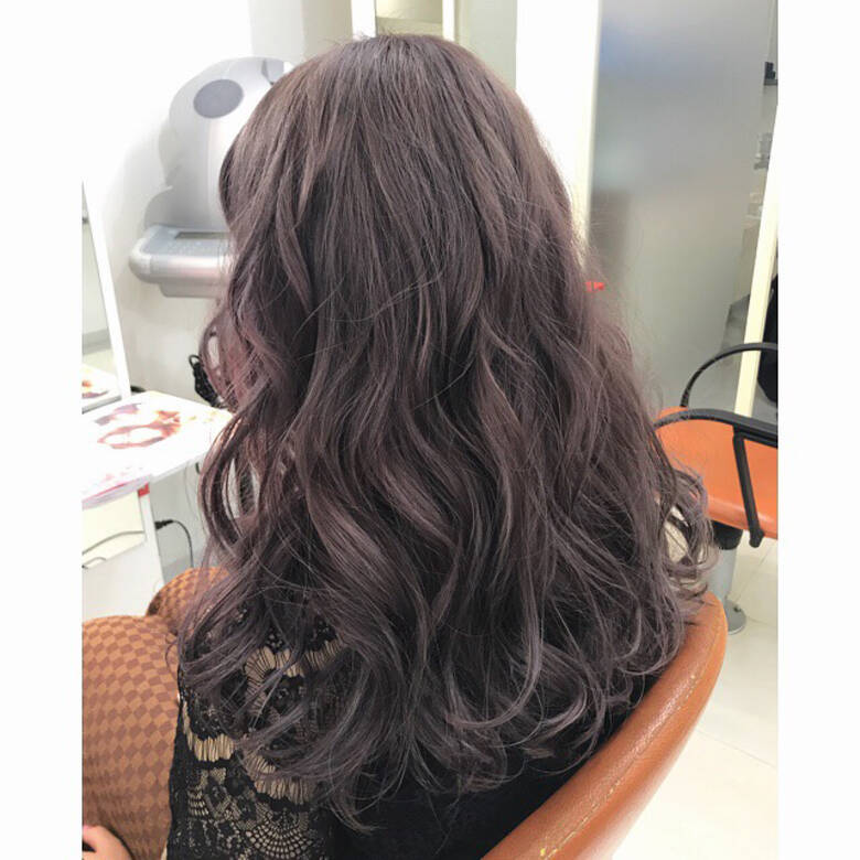 グレー フェミニン グレージュ ロング Les Garcons 藤野美咲 Hair