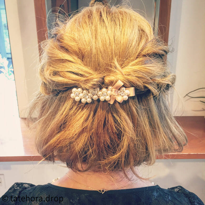 ルーズ 結婚式 ゆるふわ 簡単ヘアアレンジ Drop Tatehora Drop Hair