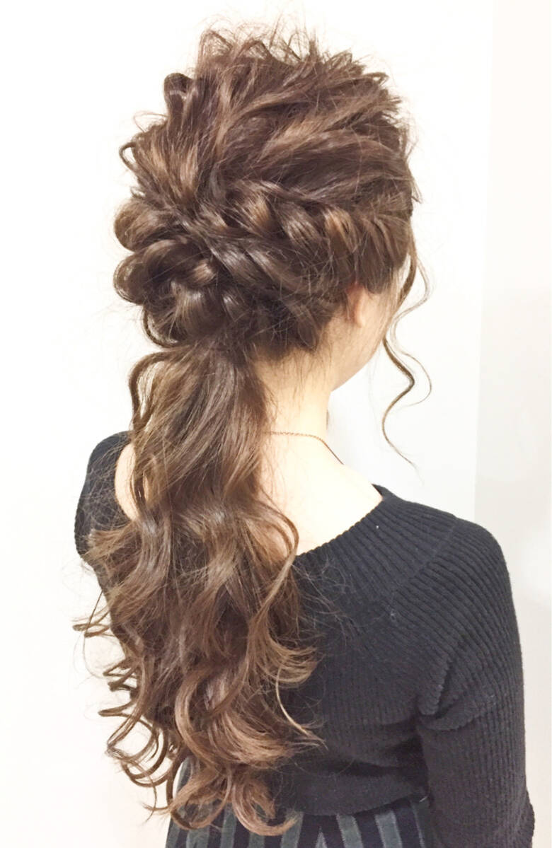 ローポニーテール 結婚式 ロング エレガント Luxbe Aruru ラックスビーアルル 京橋店 シノダナオキ 2608 Hair