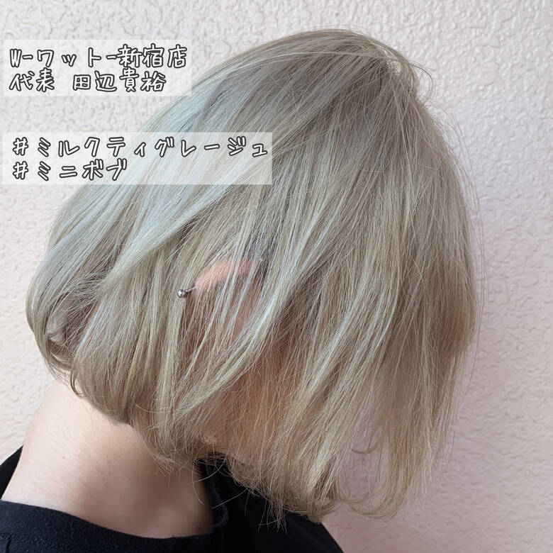 ミニボブ ボブ デート オフィス W ワット 新宿店 田辺貴裕 Hair ミニボブ ボブ デート オフィス W ワット 新宿店 田辺貴裕 Hair