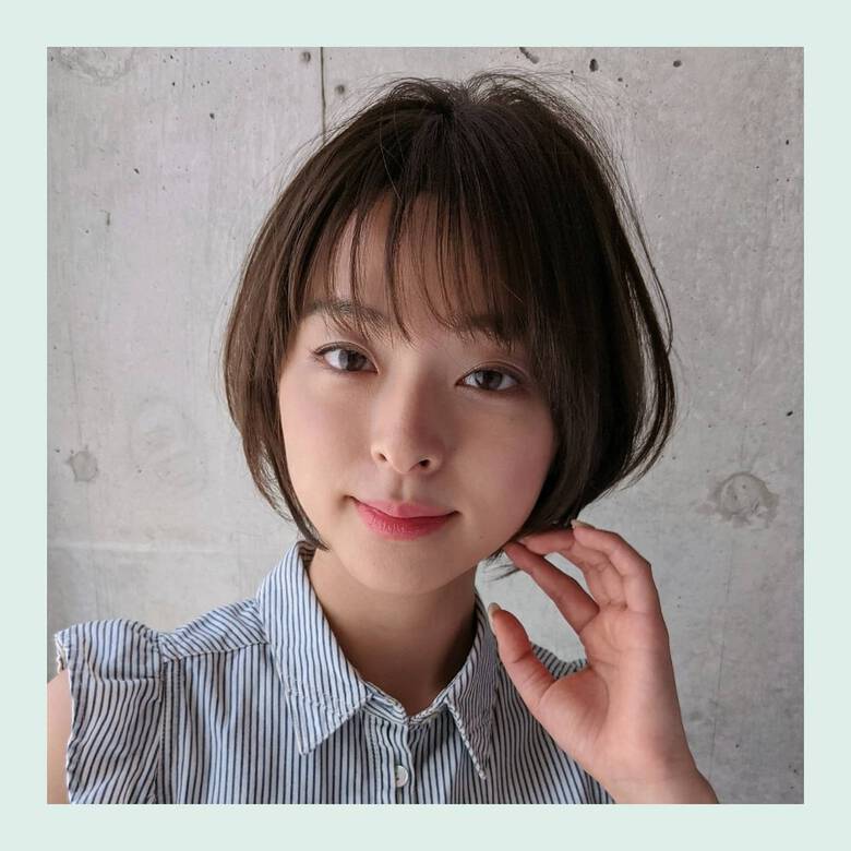 丸みショート 前髪あり ショートボブ フェミニン Hair Design Collet 小林 愛 Hair