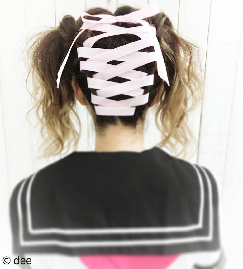 裏編み込み ハロウィン ロング ヘアアレンジ Dee Dee Hair 裏編み込み ハロウィン ロング ヘアアレンジ Dee Dee Hair