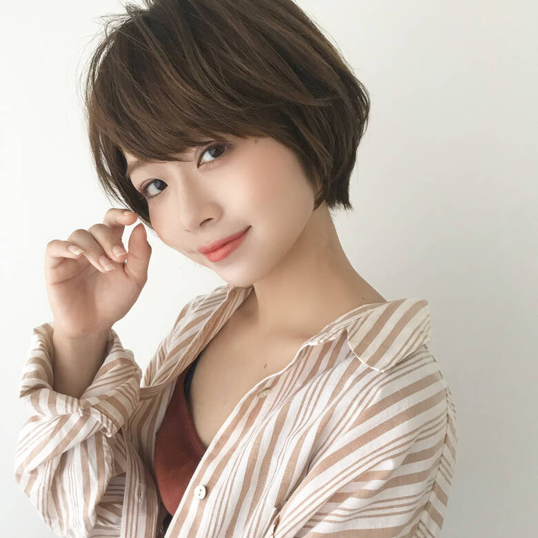 斜め前髪 ショート 前髪あり ショートボブ K Two Esola Ikebukuro 藤井 ひかる Hair
