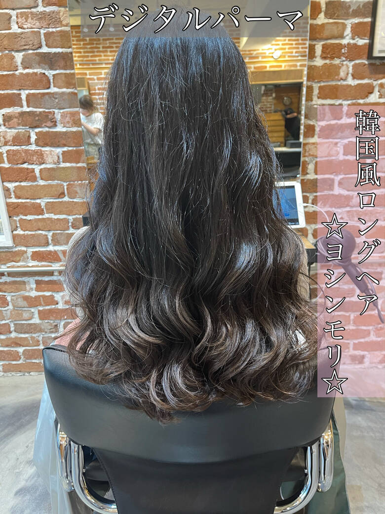 韓国ヘア ロング ナチュラル 韓国風ヘアー Chobii 表参道 表参道 表参道駅 デジタルパーマ イルミナカラー 小顔カット 栗原 由貴 Chobii 表参道 ディレクター Hair