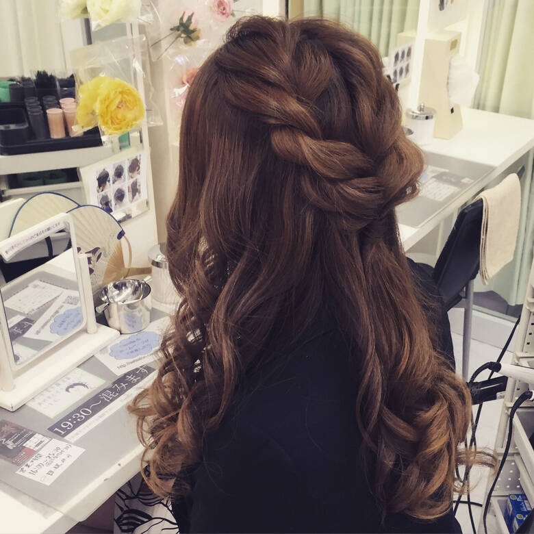 ねじり ヘアセット ヘアアレンジ ナチュラル ヘアセットサロンn 阪田 充章 5935 Hair