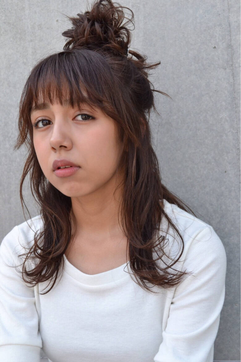 ヘアアレンジ ガーリー セミロング ショート たつみ Hair