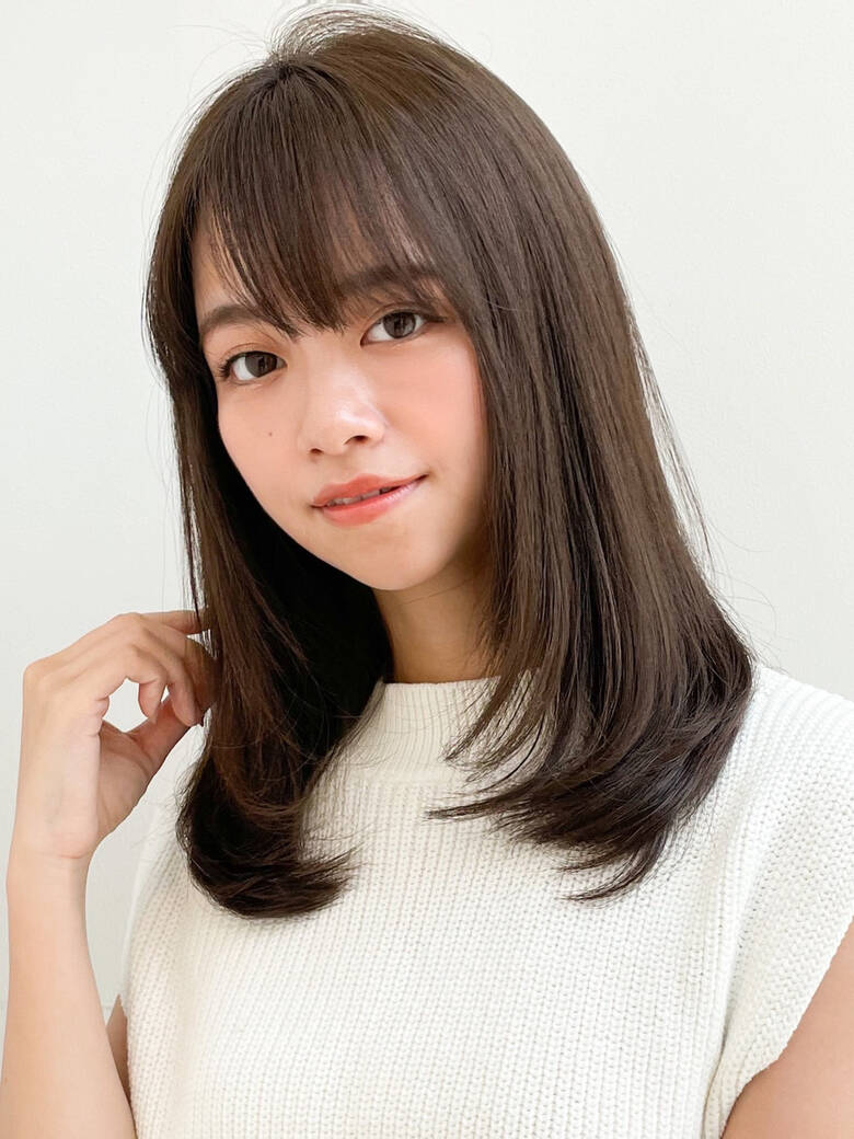 大人可愛い ストレート ミディアム デート Agnos青山 艶髪マスター 上遠野裕樹 カトオノヒロキ Hair