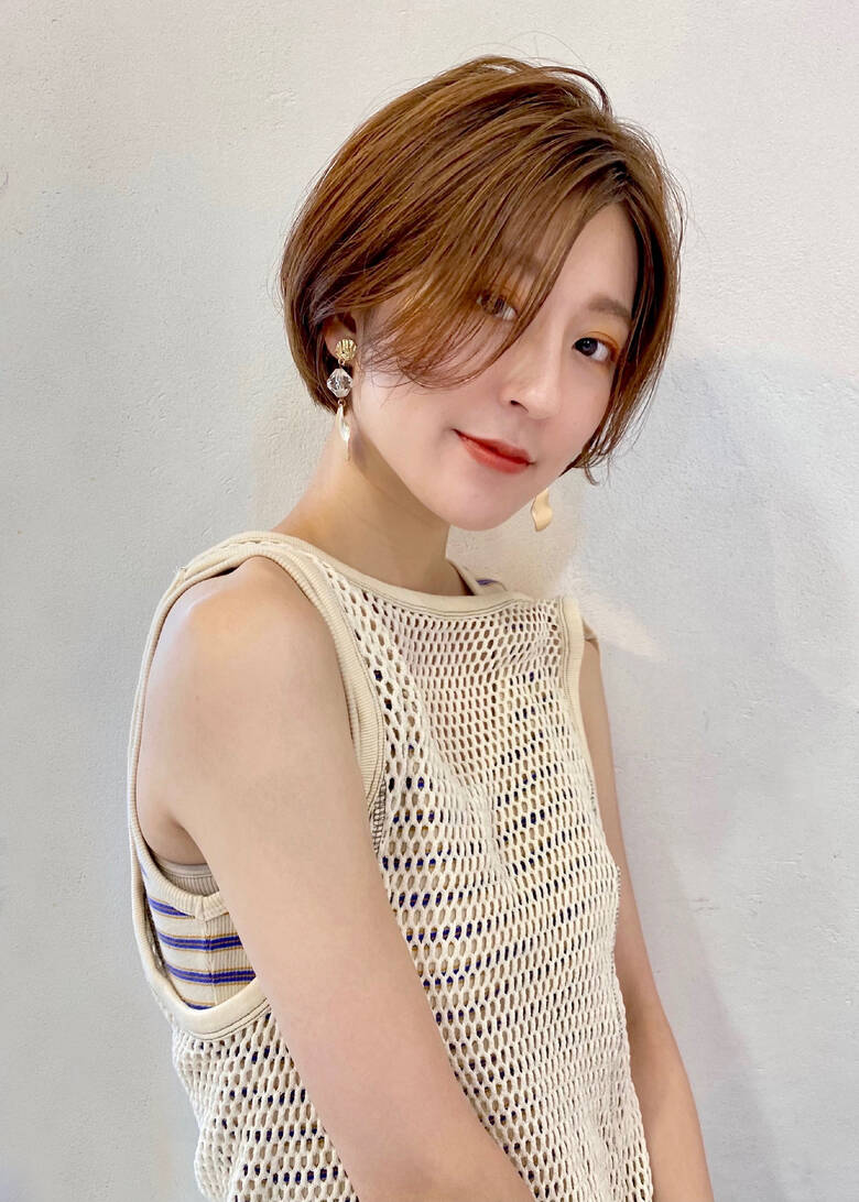 ショートボブ ナチュラル 前髪なし ショート Lila By Afloat 緒方 創惟 Hair