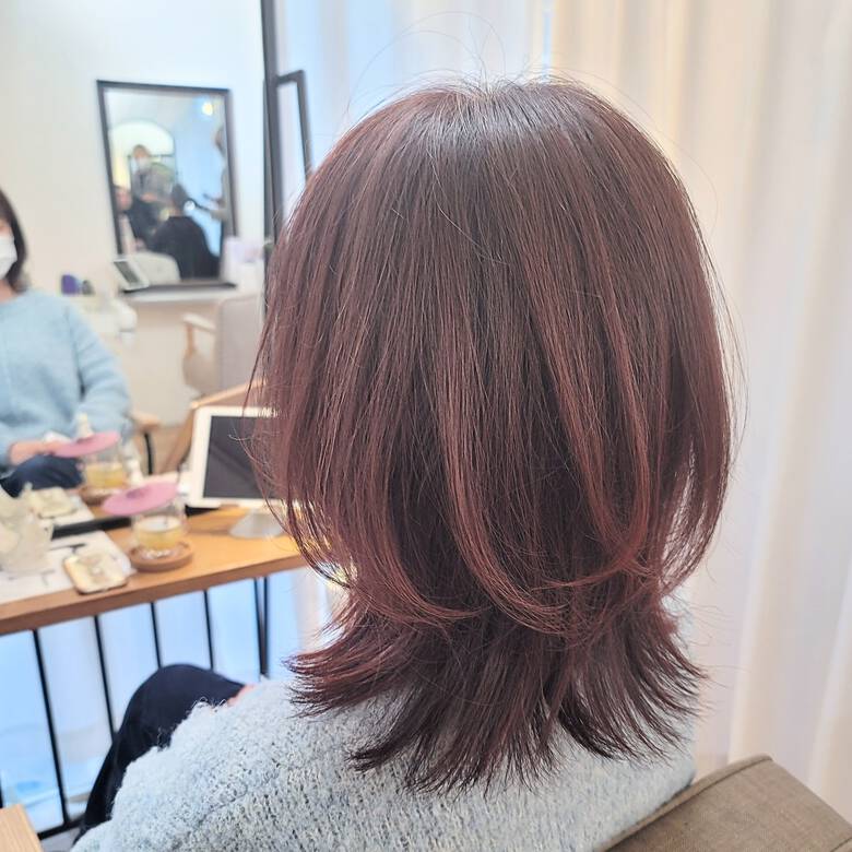 ウルフカット セミロング ナチュラル レイヤーヘアー Avant Naoko Miura 大阪 心斎橋 Avant Hair