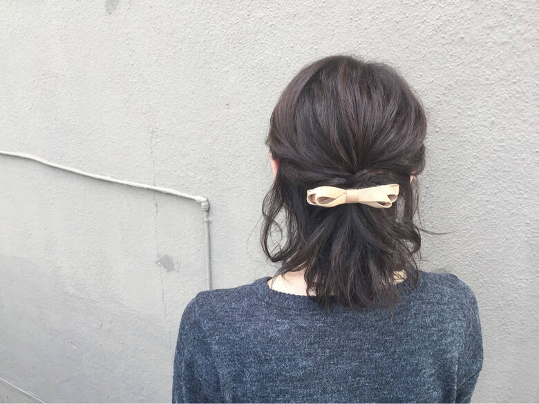 ボブ ヘアアクセ ハーフアップ 簡単ヘアアレンジ Sorte 新谷 朋宏 Hair