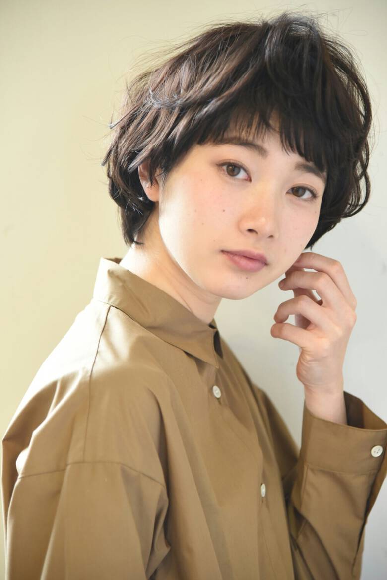 黒髪 ナチュラル くせ毛風 マッシュ Akamee アカミー 渋谷表参道 井上 雄輝 ショート ボブ パーマ 髪質改善 Hair