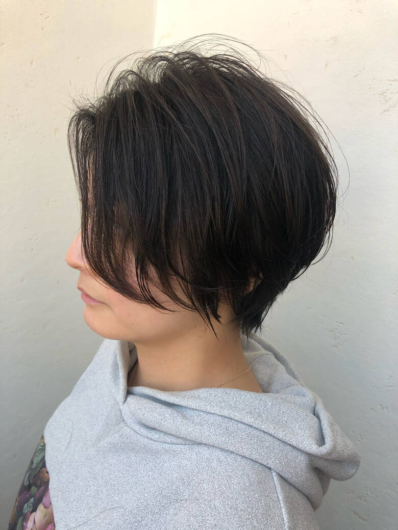 ナチュラル ショート 毛先パーマ ゆるふわパーマ Loren 自由が丘 佐藤 史哉 5425 Hair