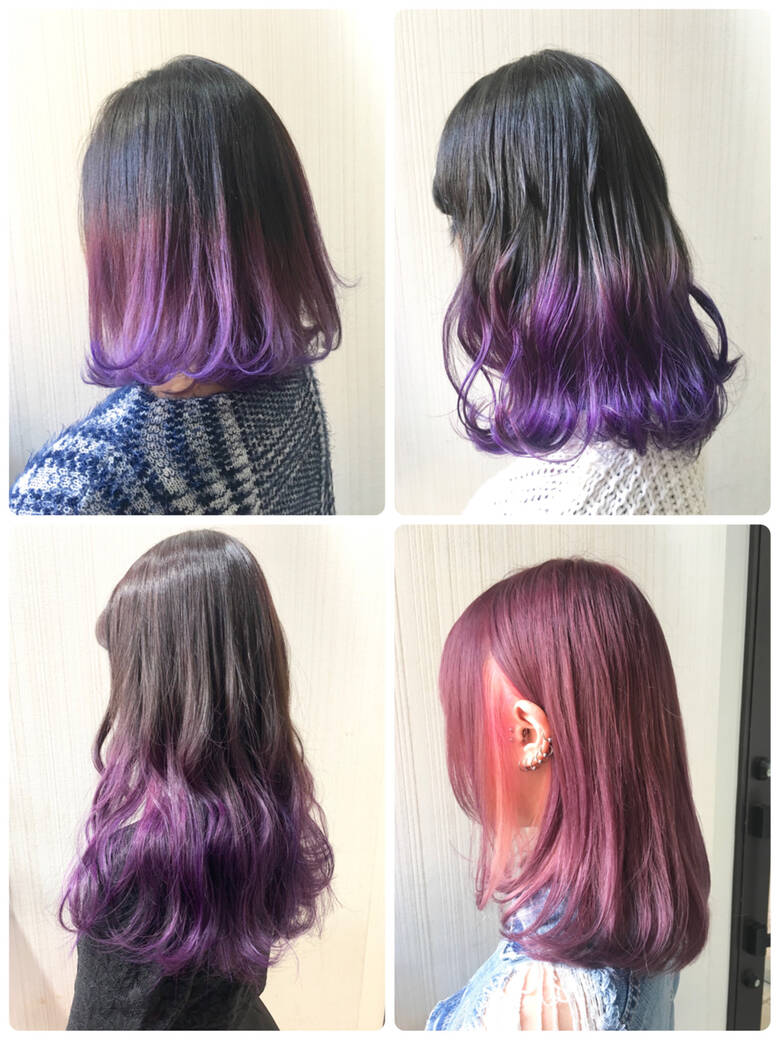 簡単ヘアアレンジ 暗髪バイオレット アッシュバイオレット ヘアアレンジ Tomcat 土屋一貴 Hair