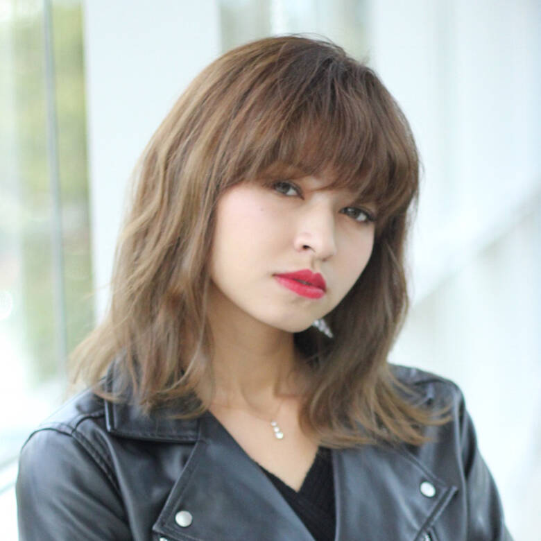 ミディアム 外人風パーマ レイヤーカット ストリート Miss Essence 竹下皓之 Hair