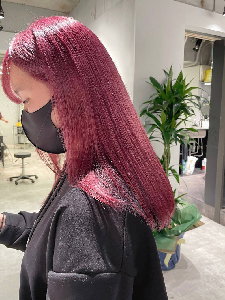 チェリーピンク ダブルカラー ハイトーン ガーリー Lindo Tokyo Lindo Tokyo Yuki Hair