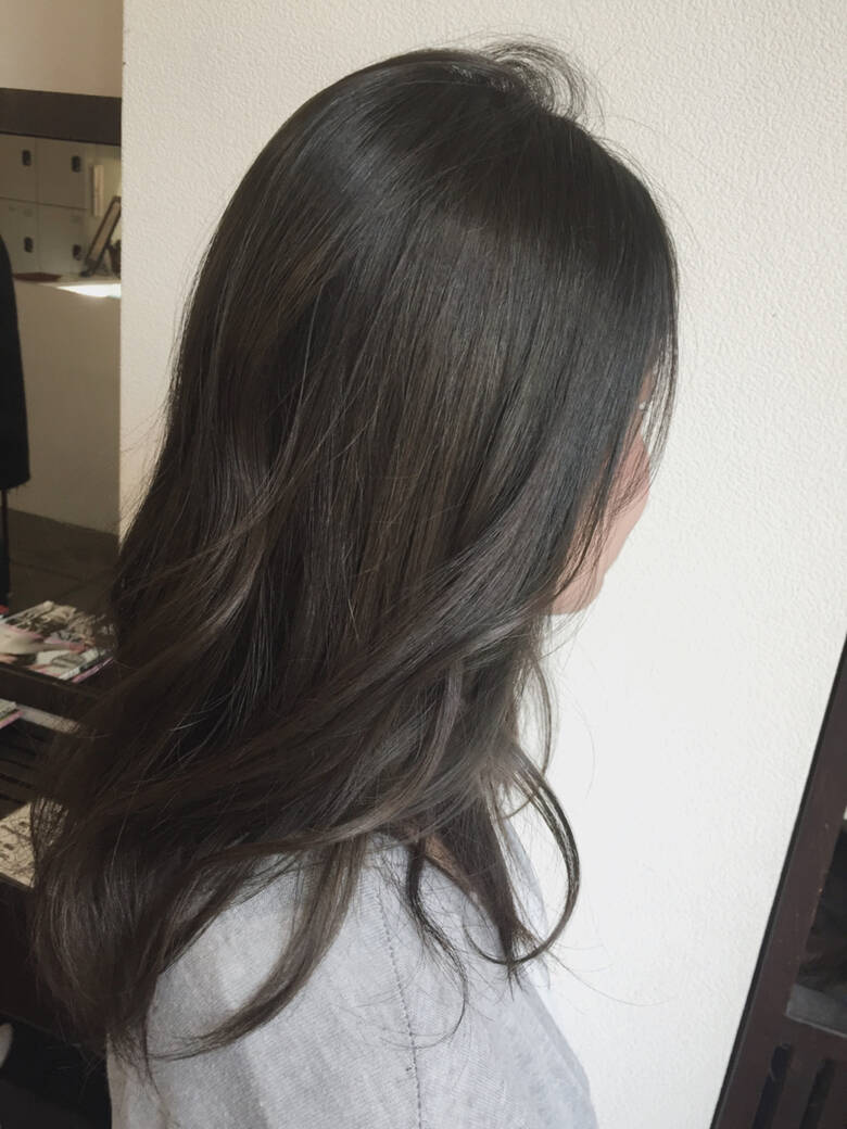 ストリート カーキアッシュ ロング グラデーションカラー Vicushair 桝田 由佳 Hair