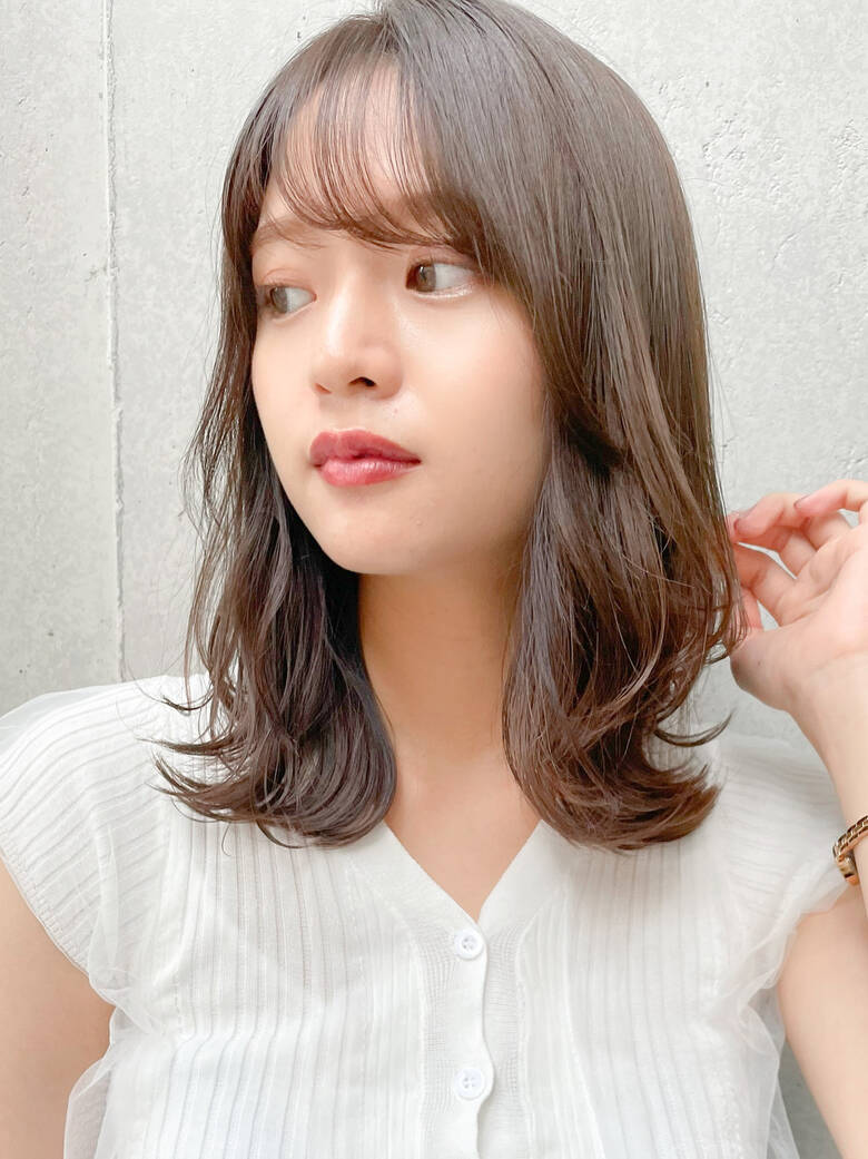 透明感 ミディアム インナーカラー レイヤーカット Agnos 青山 杉山 美羽 Agnos青山 Hair