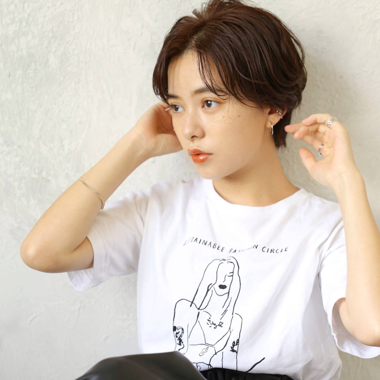 マッシュ ショート パーマ ナチュラル Freelance Stylist 下北沢 道具朝美 5963 Hair