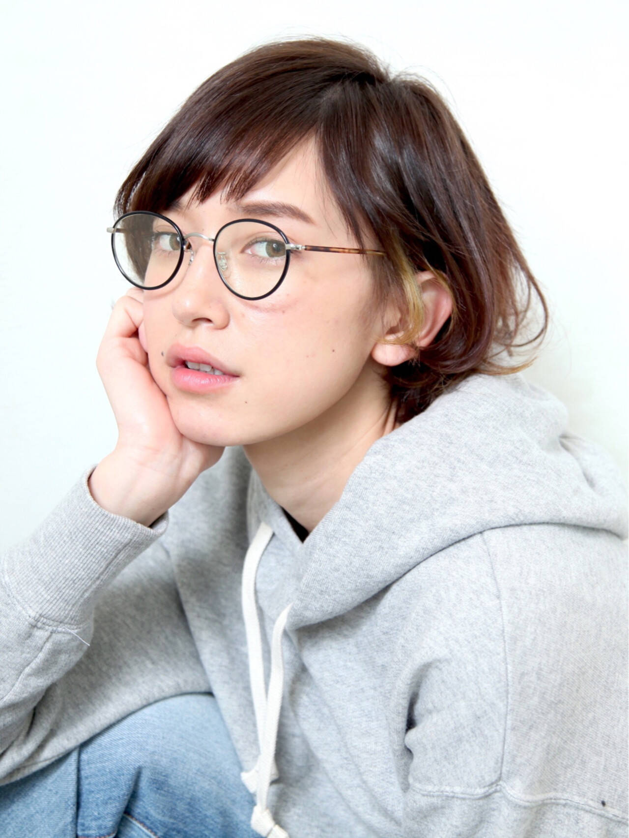 アシメバング ストリート 前髪あり ショート×freelance×miyoshi×165533【HAIR】
