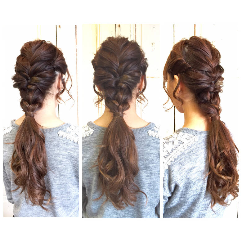 ヘアアレンジ ロング くるりんぱ 編み込み Tiara 本店 ケンタロウ 1414 Hair