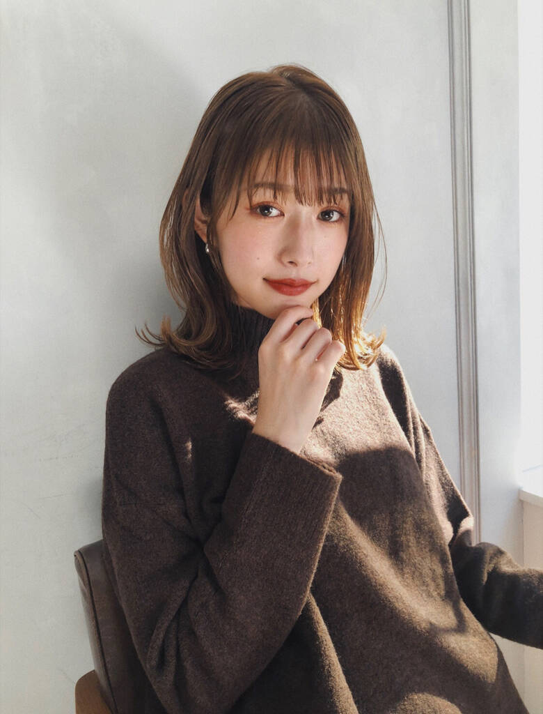 大人ミディアム 鎖骨ミディアム 切りっぱなしボブ デート Garden Aoyama 豊田楓 Garden Aoyama Hair