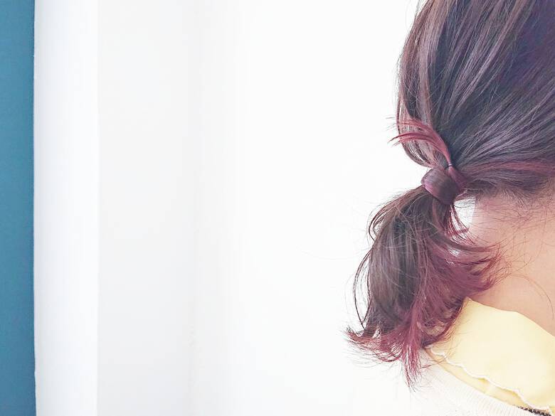 グラデーションカラー 簡単ヘアアレンジ フェミニン ポニーテール Hair Make ｐｕｒ Kuma Hair