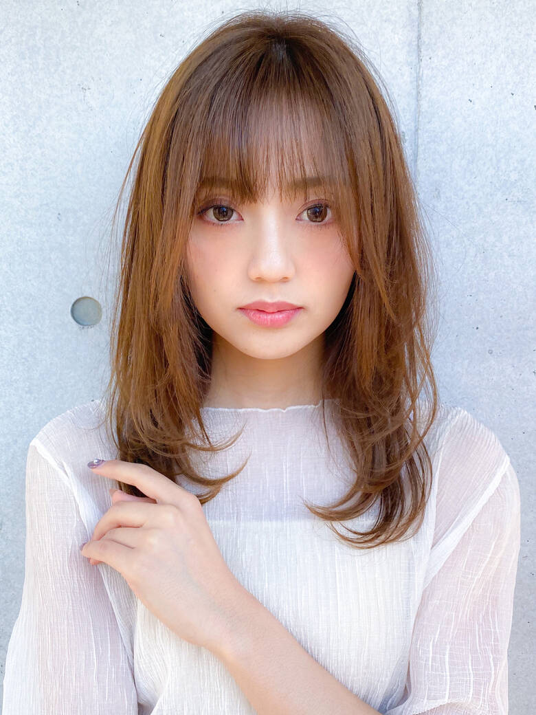 デジタルパーマ 内巻き ナチュラル セミロング Lyann表参道 原田 実茄 Hair